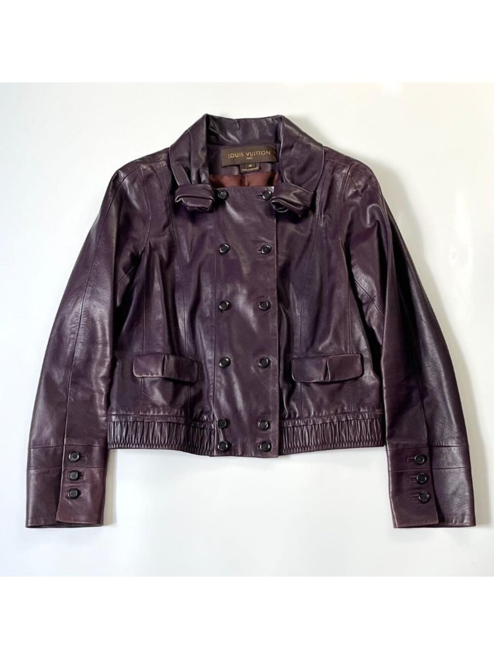 Louis Vuitton Leather Jacket Purple Sheep